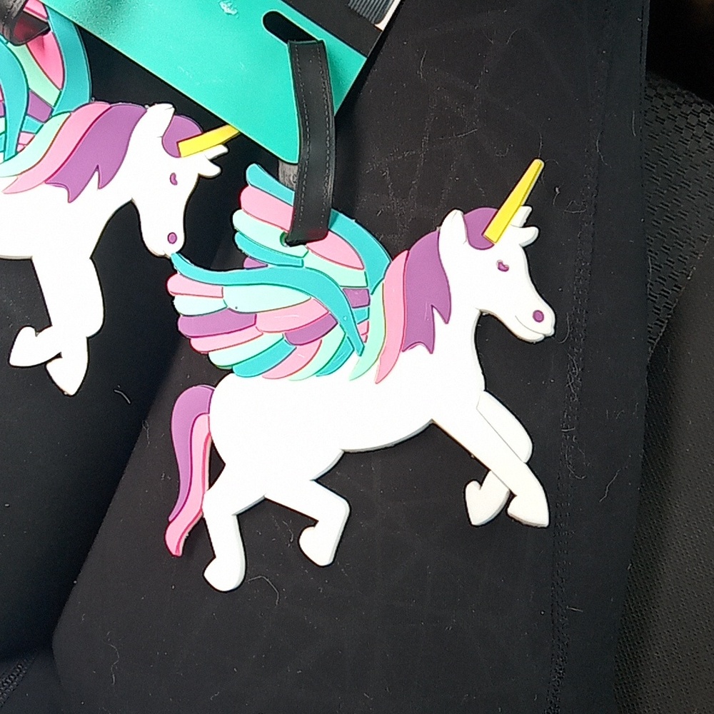 Unicorn luggage tag